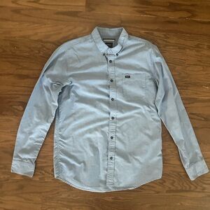 RVCA Blue Lightweight Casual Button Down Shirt